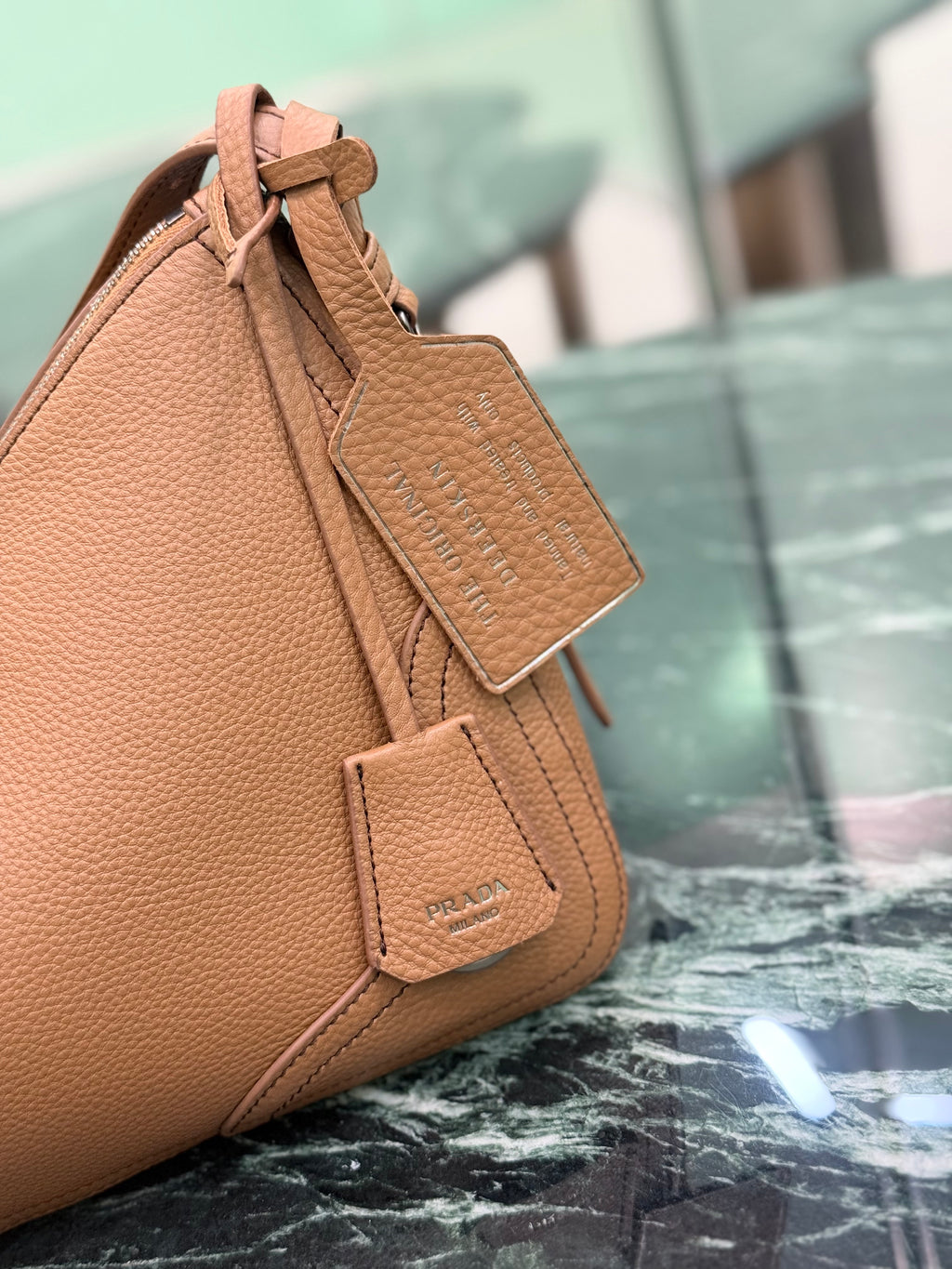 Prada Aimee large leather shoulder bag