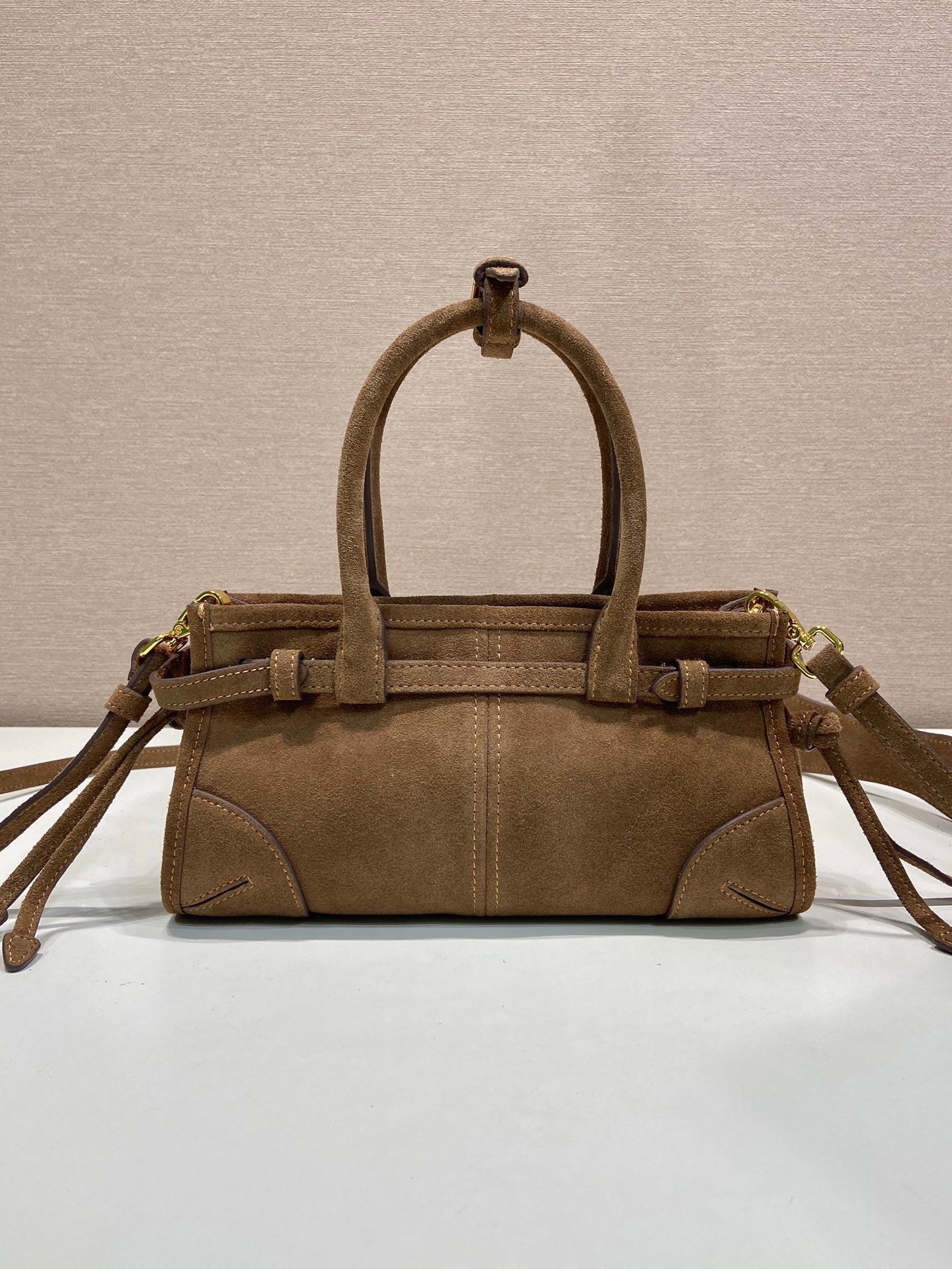 Prada Bonnie suede mini handbag