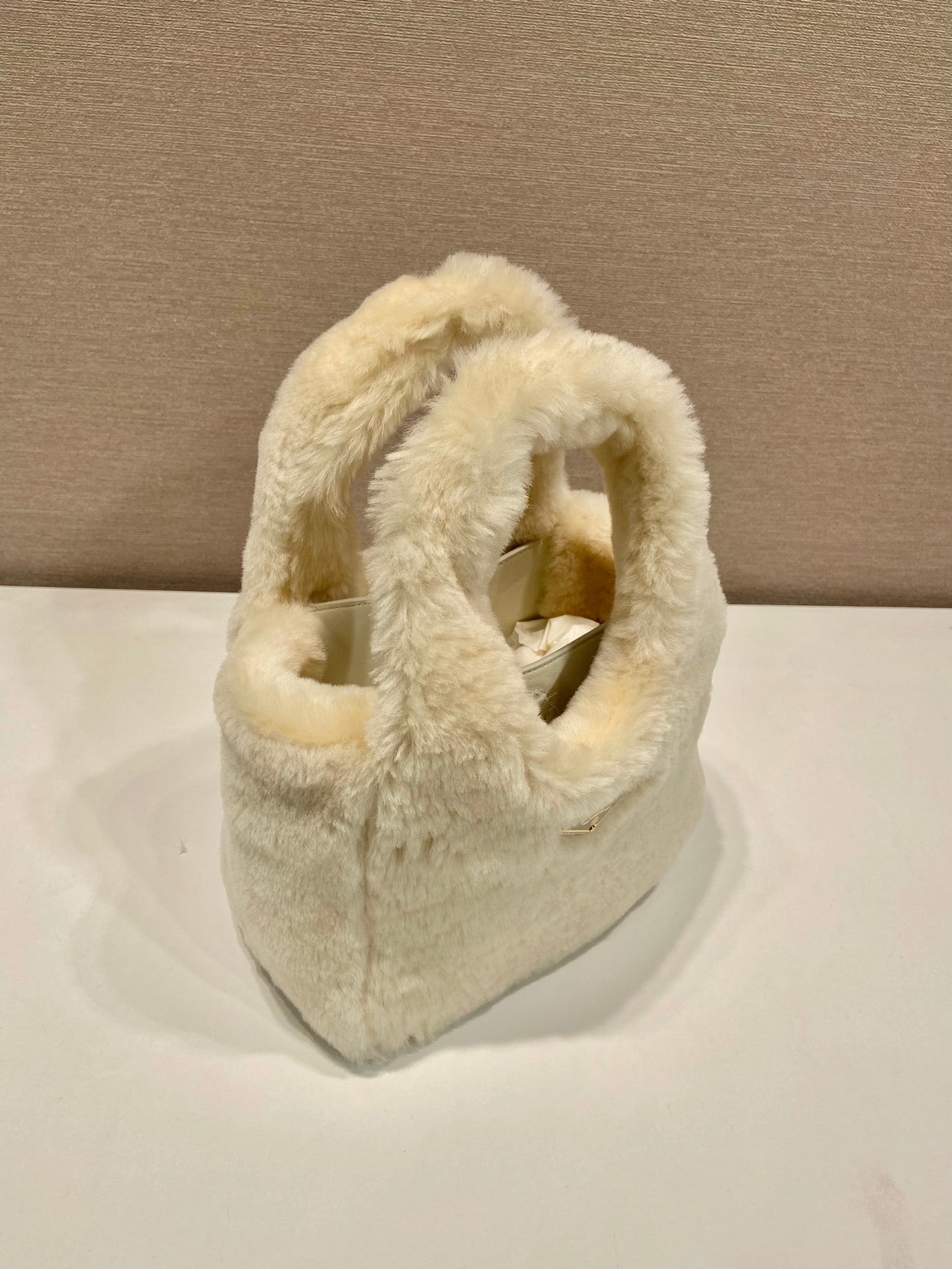 Prada shearling mini handbag