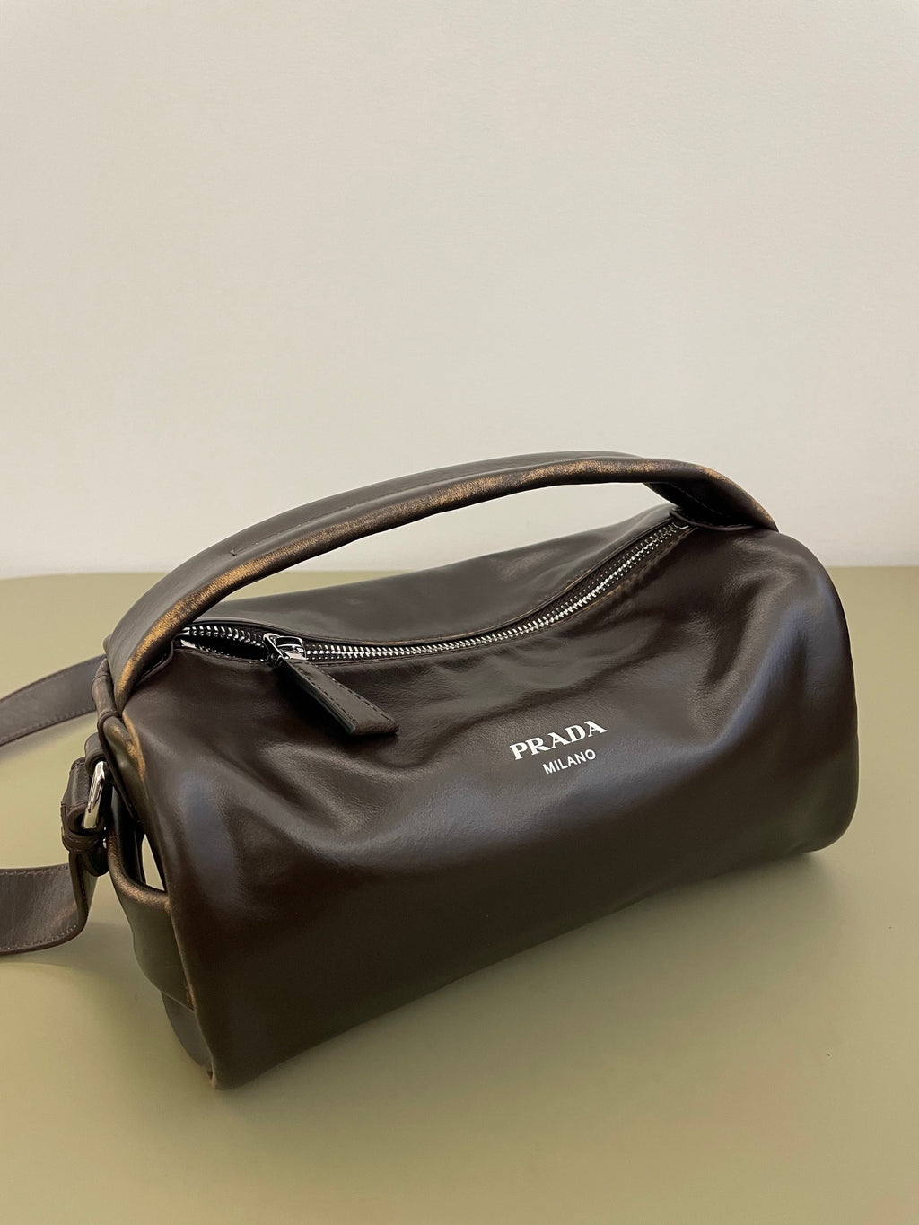 Prada nappa leather shoulder bag