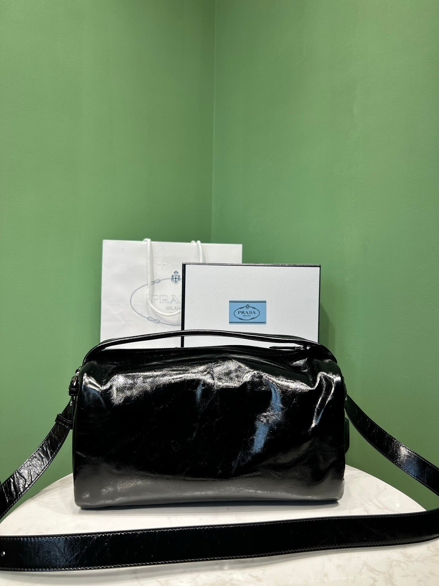 Prada leather shoulder bag