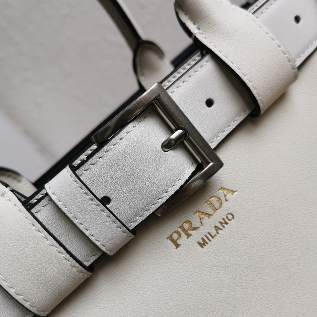 Prada Buckle small leather handbag with belt