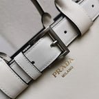 Prada Buckle small leather handbag with belt