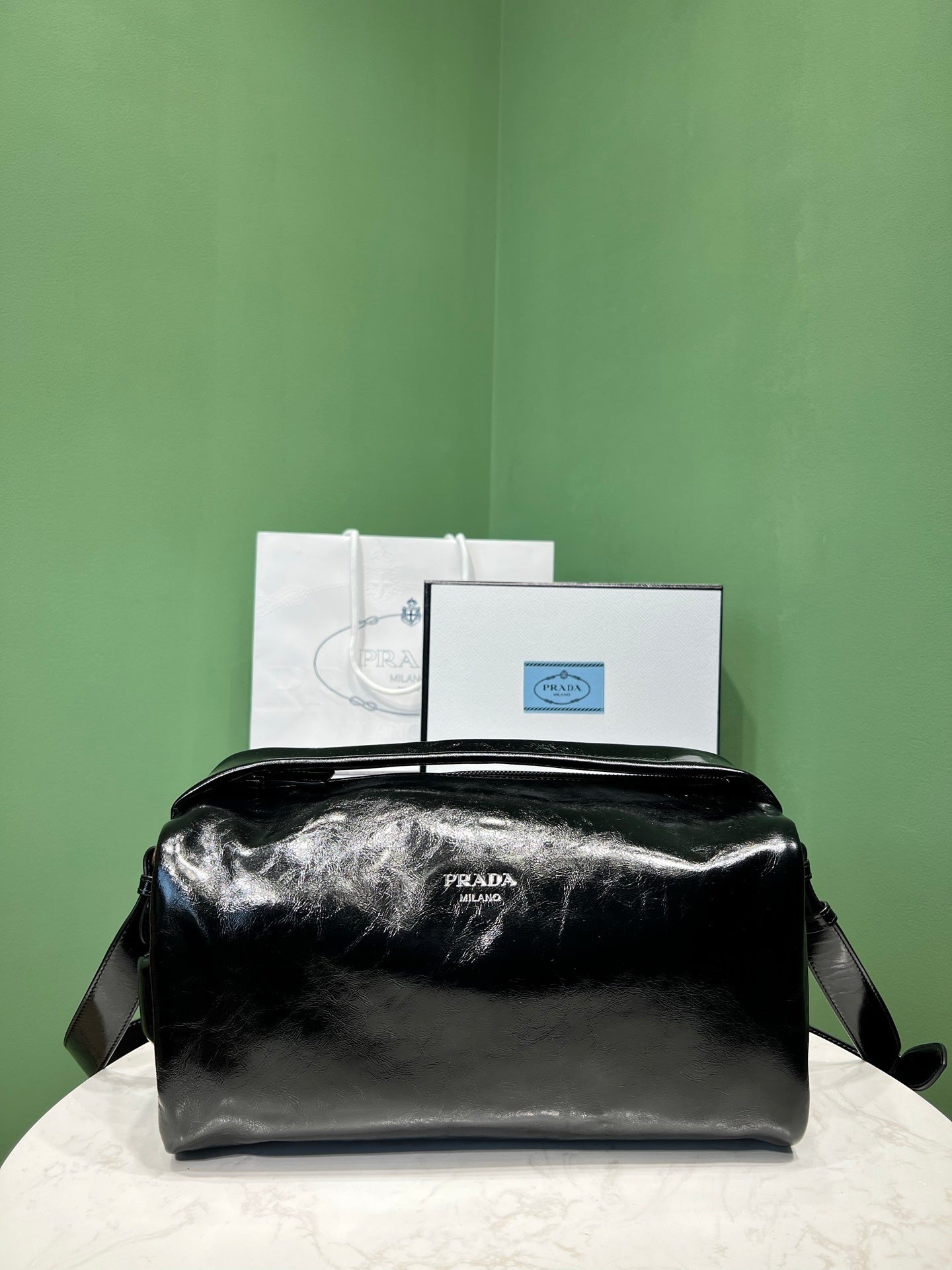 Prada leather shoulder bag