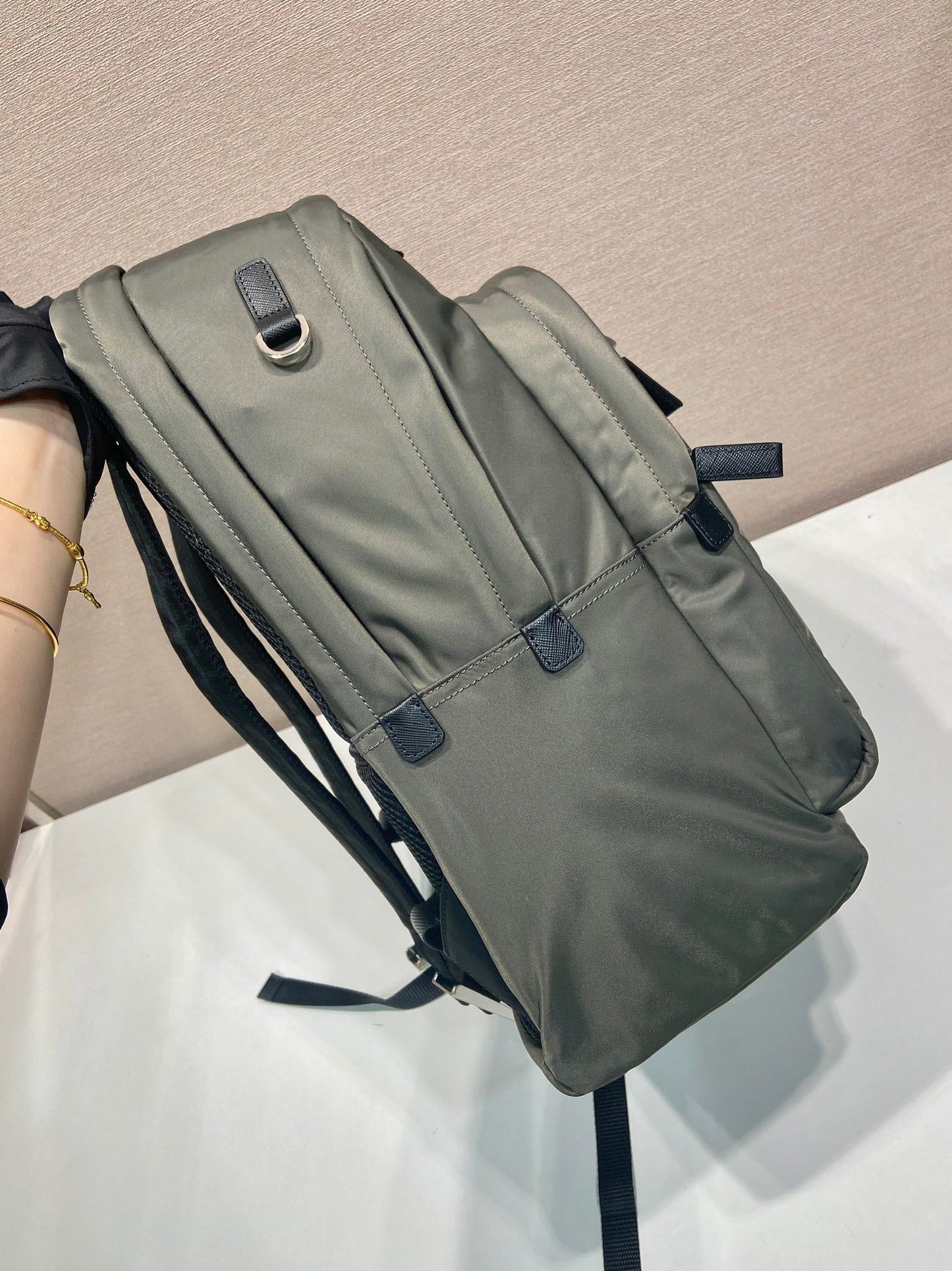 Prada Re-Nylon and Saffiano leather backpack