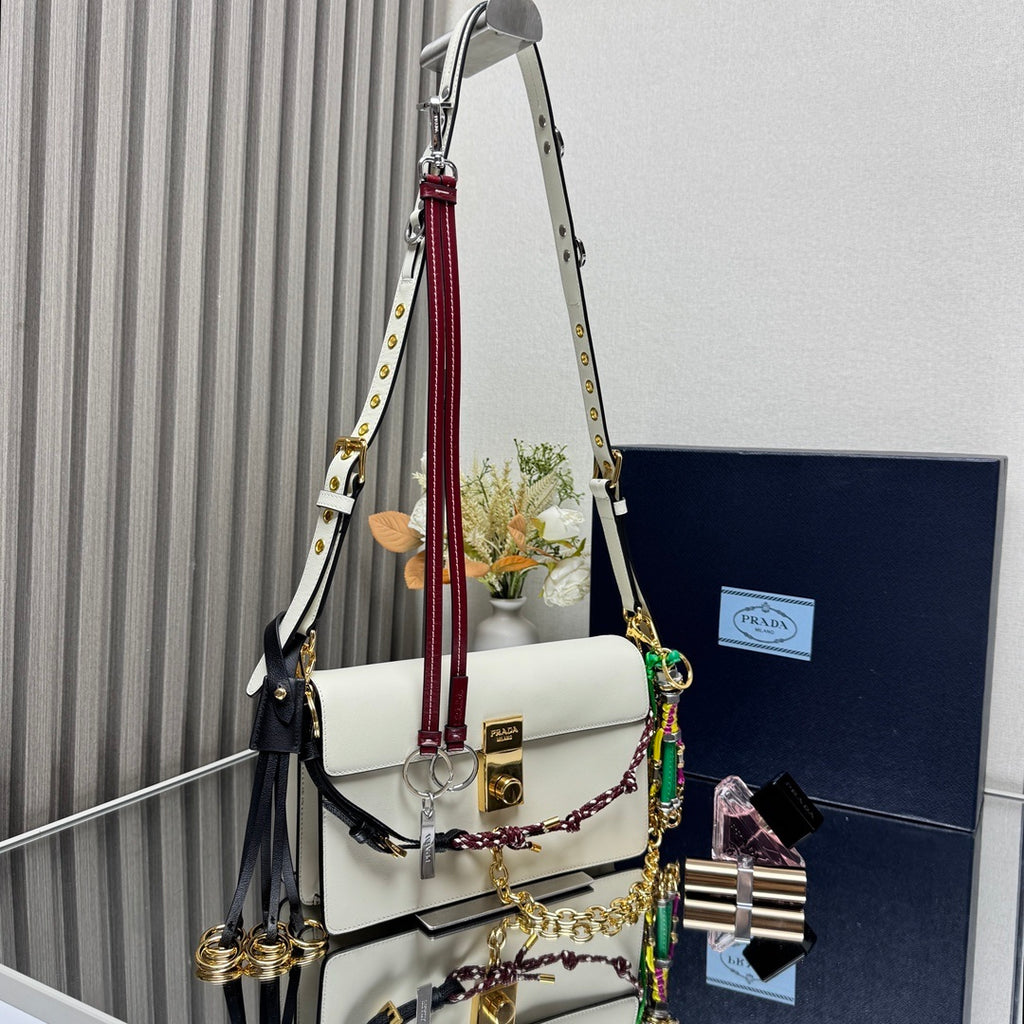 Prada Soft Sound small leather shoulder bag with charms