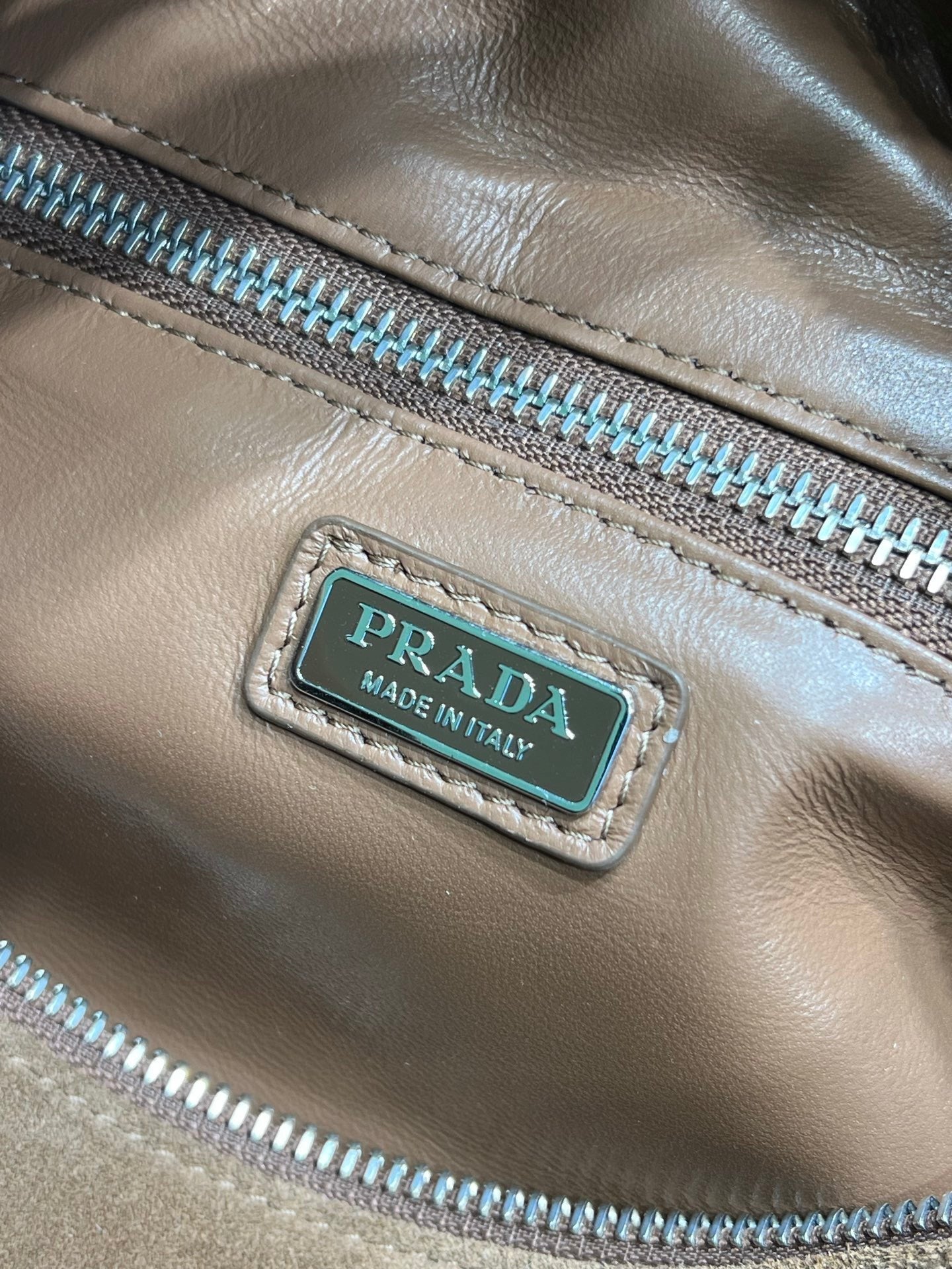Prada suede shoulder bag
