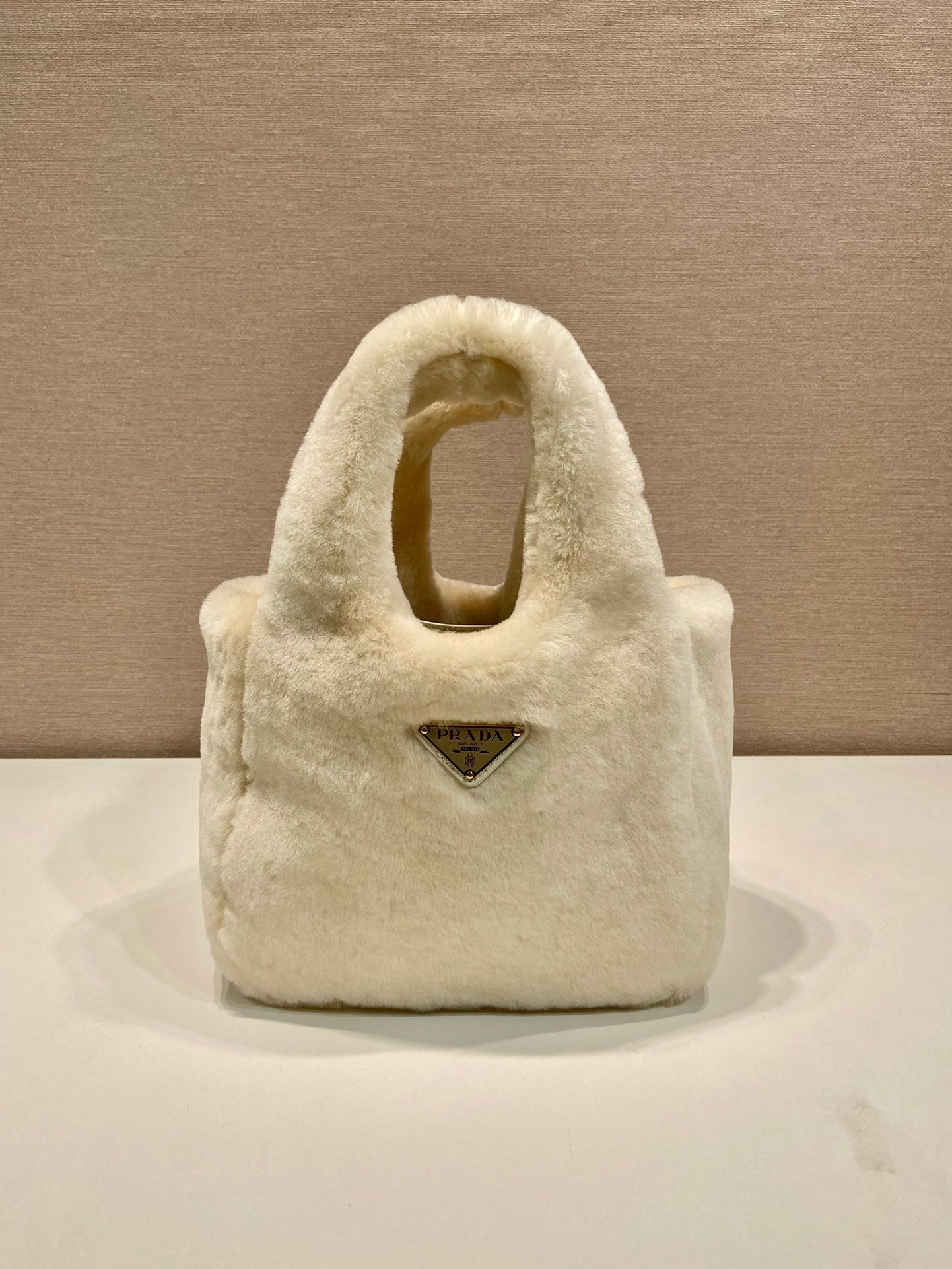 Prada shearling mini handbag