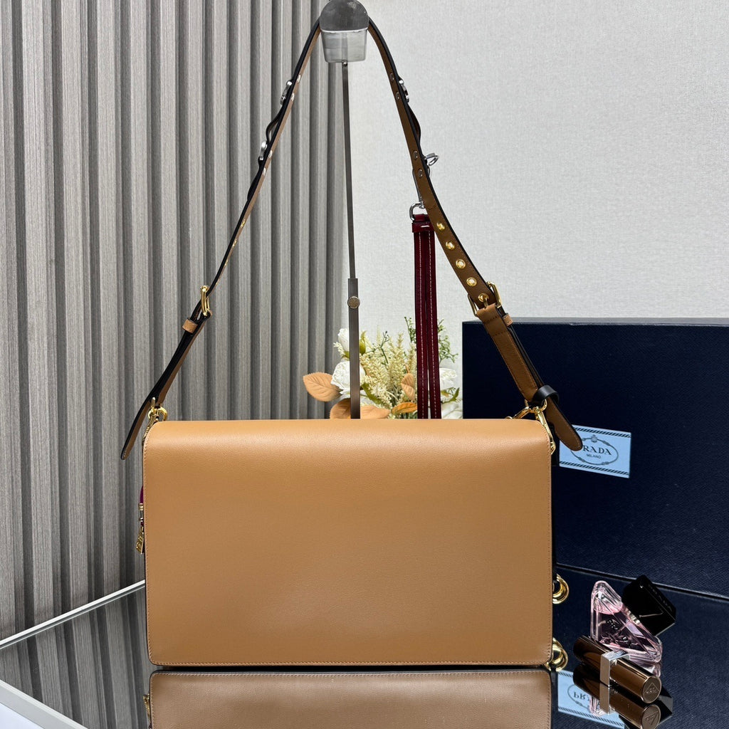 Prada Soft Sound large leather shoulder bag with charms