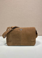 Prada suede shoulder bag