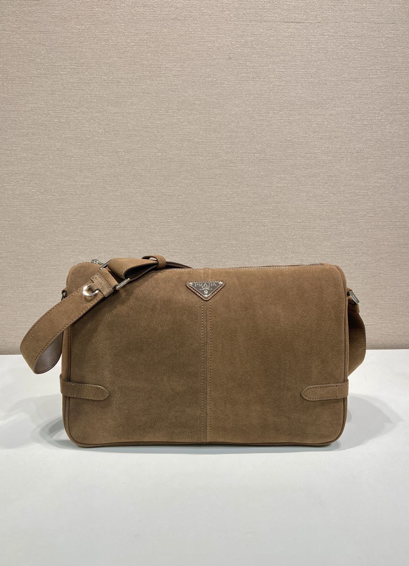 Prada suede shoulder bag