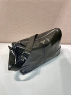 Prada Antiqued leather zipper shoulder bag
