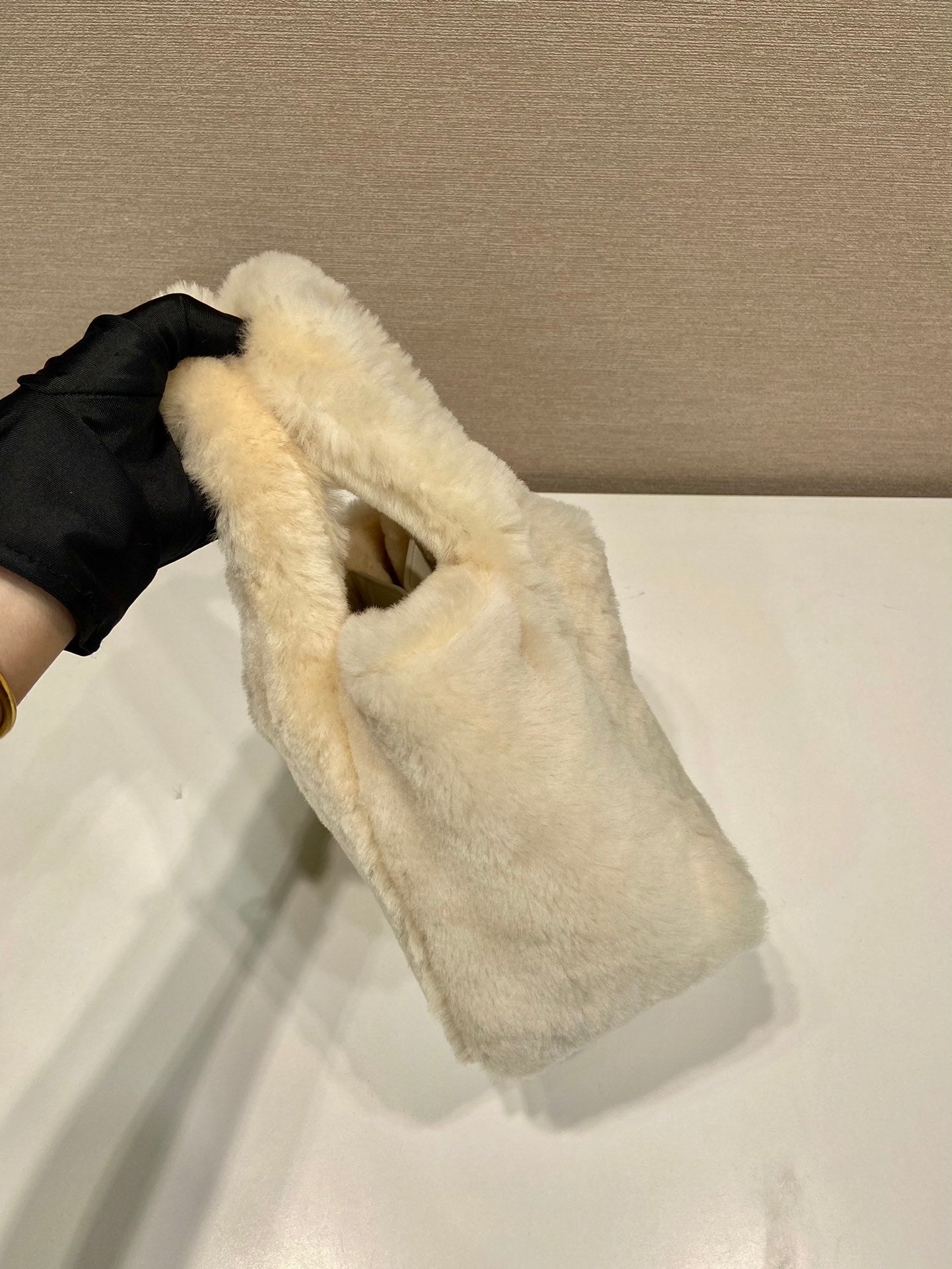 Prada shearling mini handbag