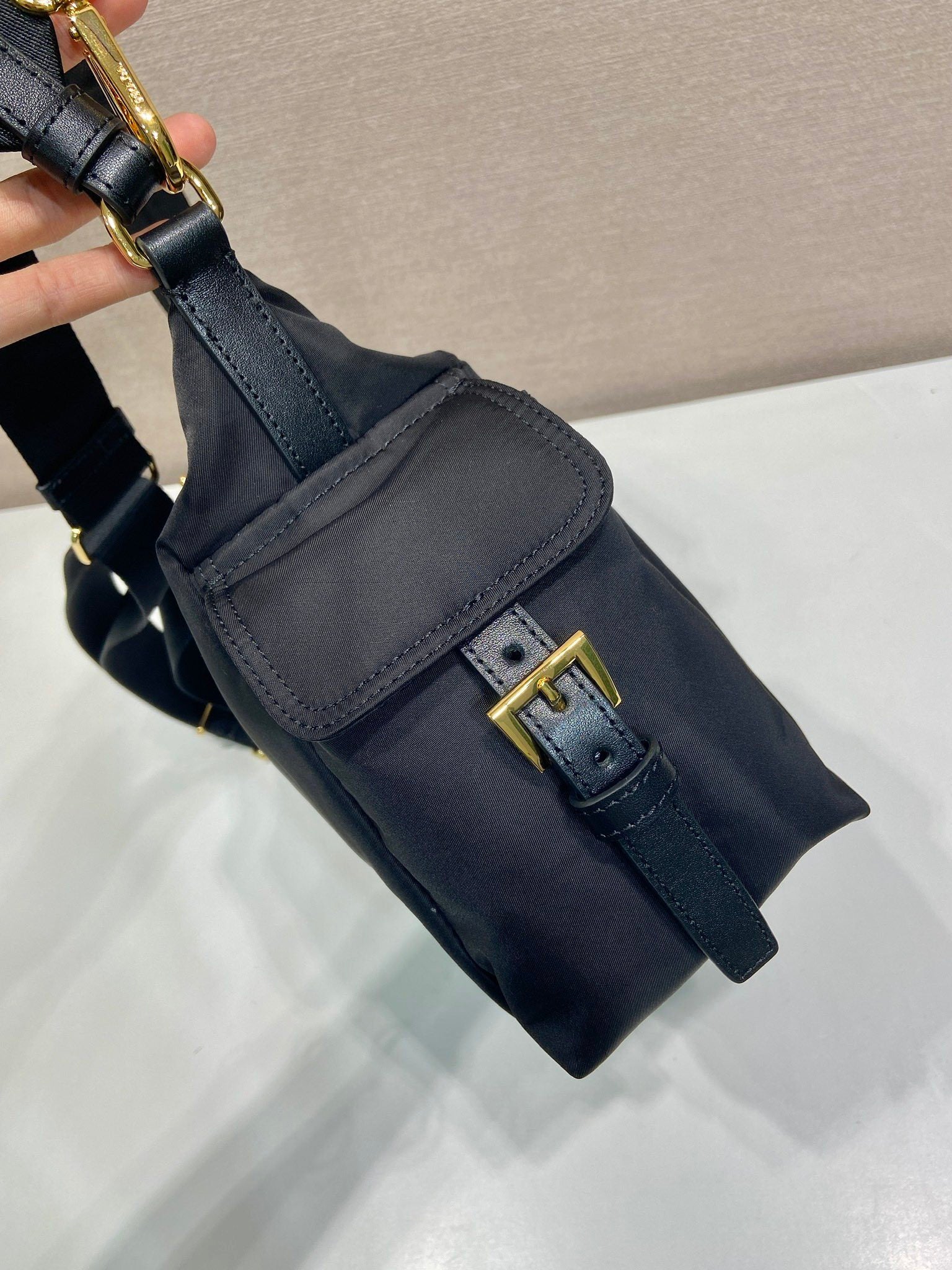 Prada Explore large Re-Nylon and leather bag