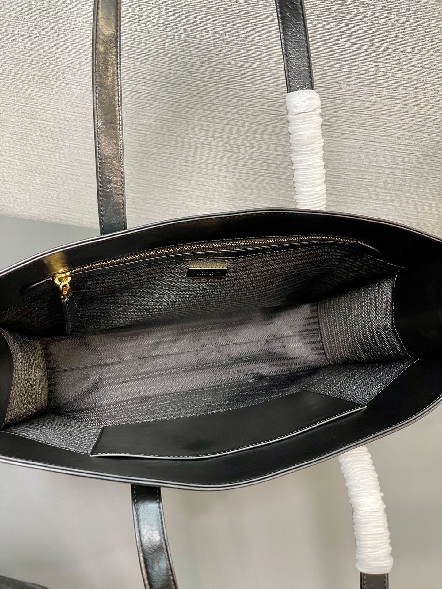 Prada large leather tote bag