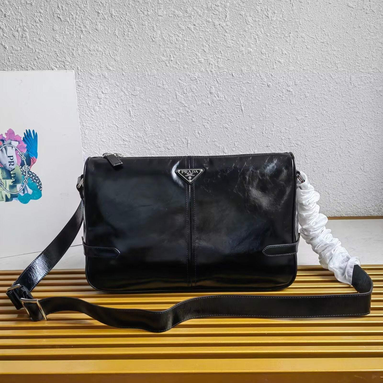 Prada leather shoulder bag