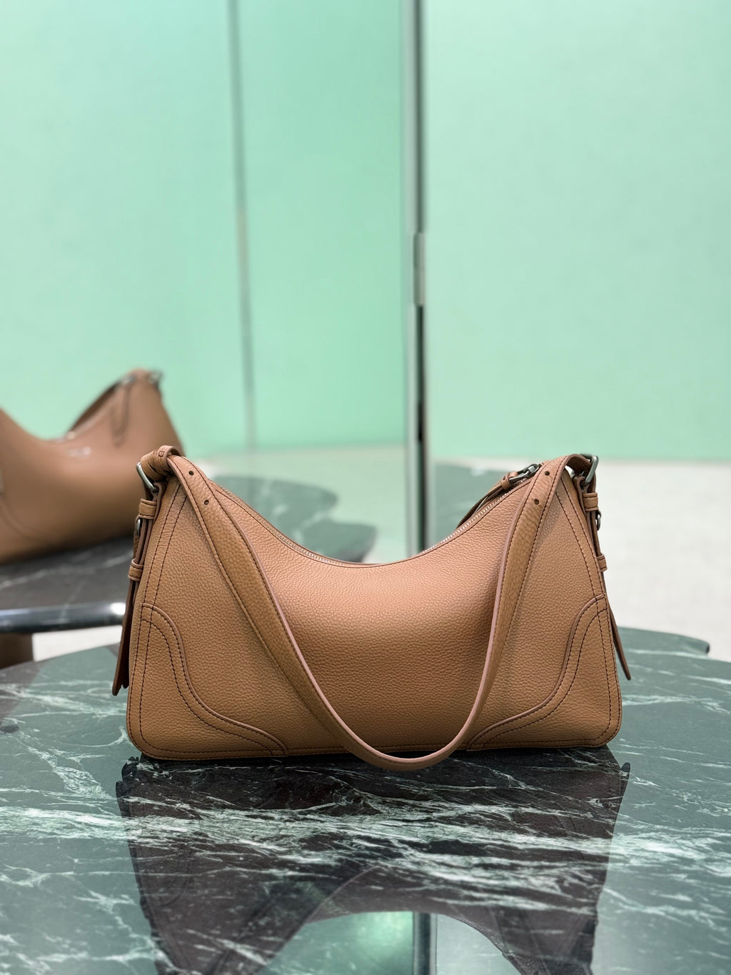 Prada Aimee large leather shoulder bag