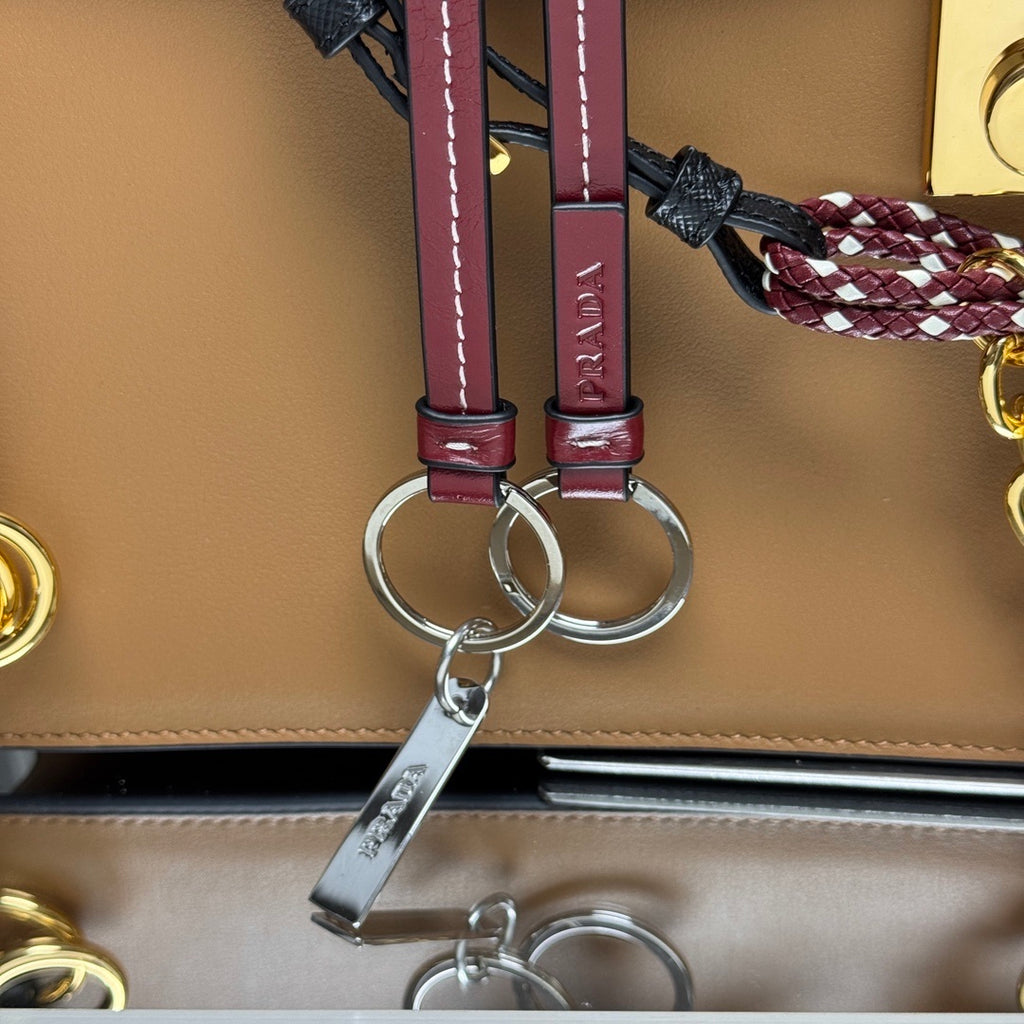 Prada Soft Sound large leather shoulder bag with charms