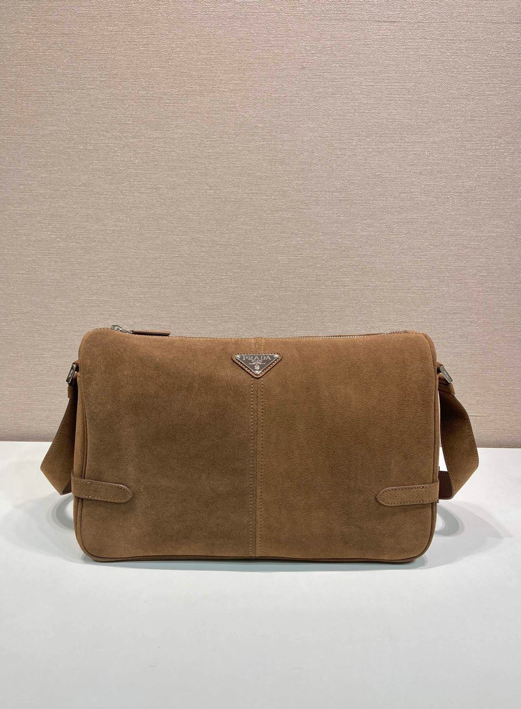 Prada suede shoulder bag