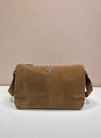 Prada suede shoulder bag