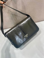 Prada Antiqued leather shoulder bag