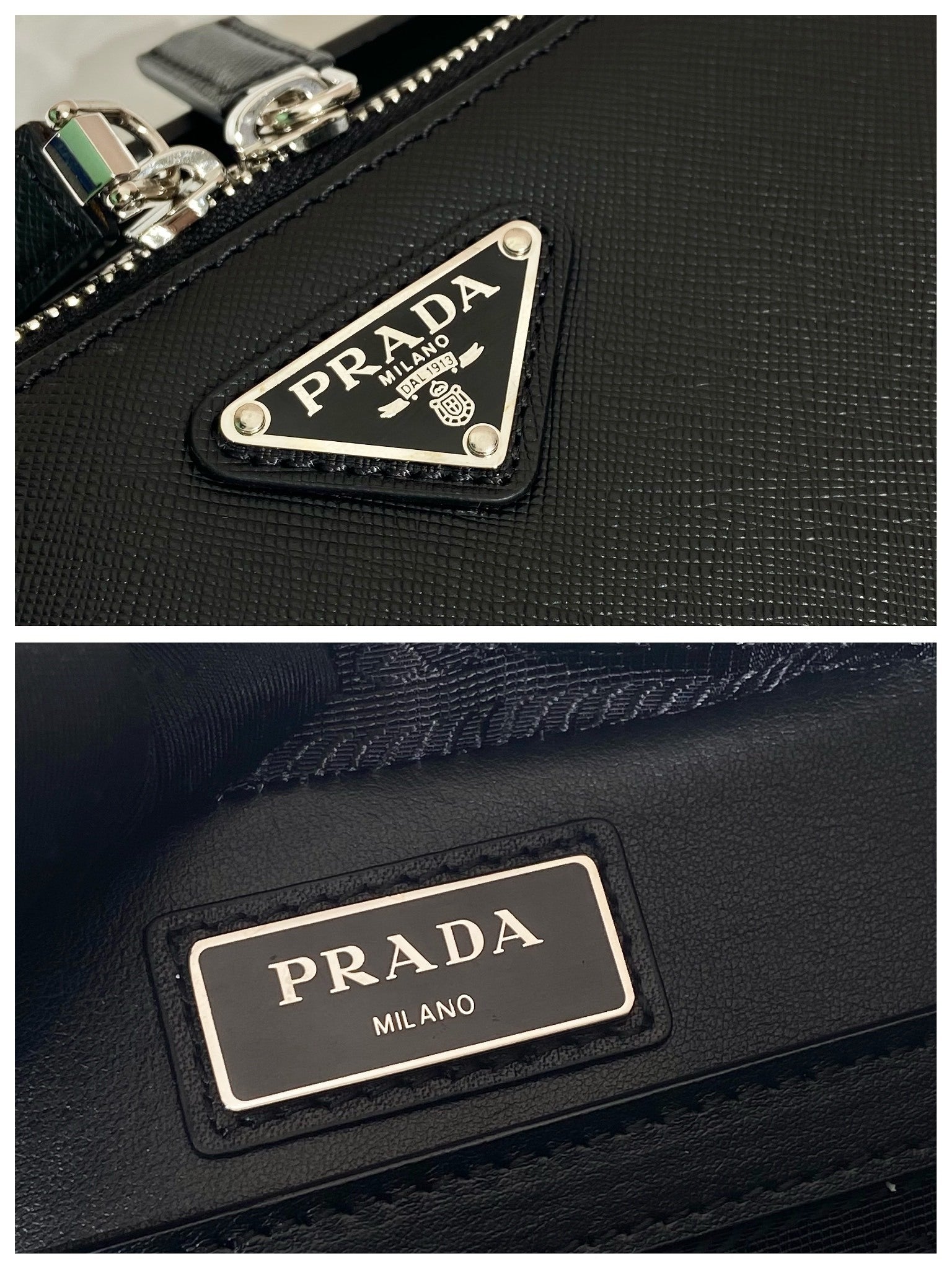 Prada Brique medium Saffiano leather bag