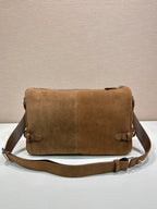 Prada suede shoulder bag