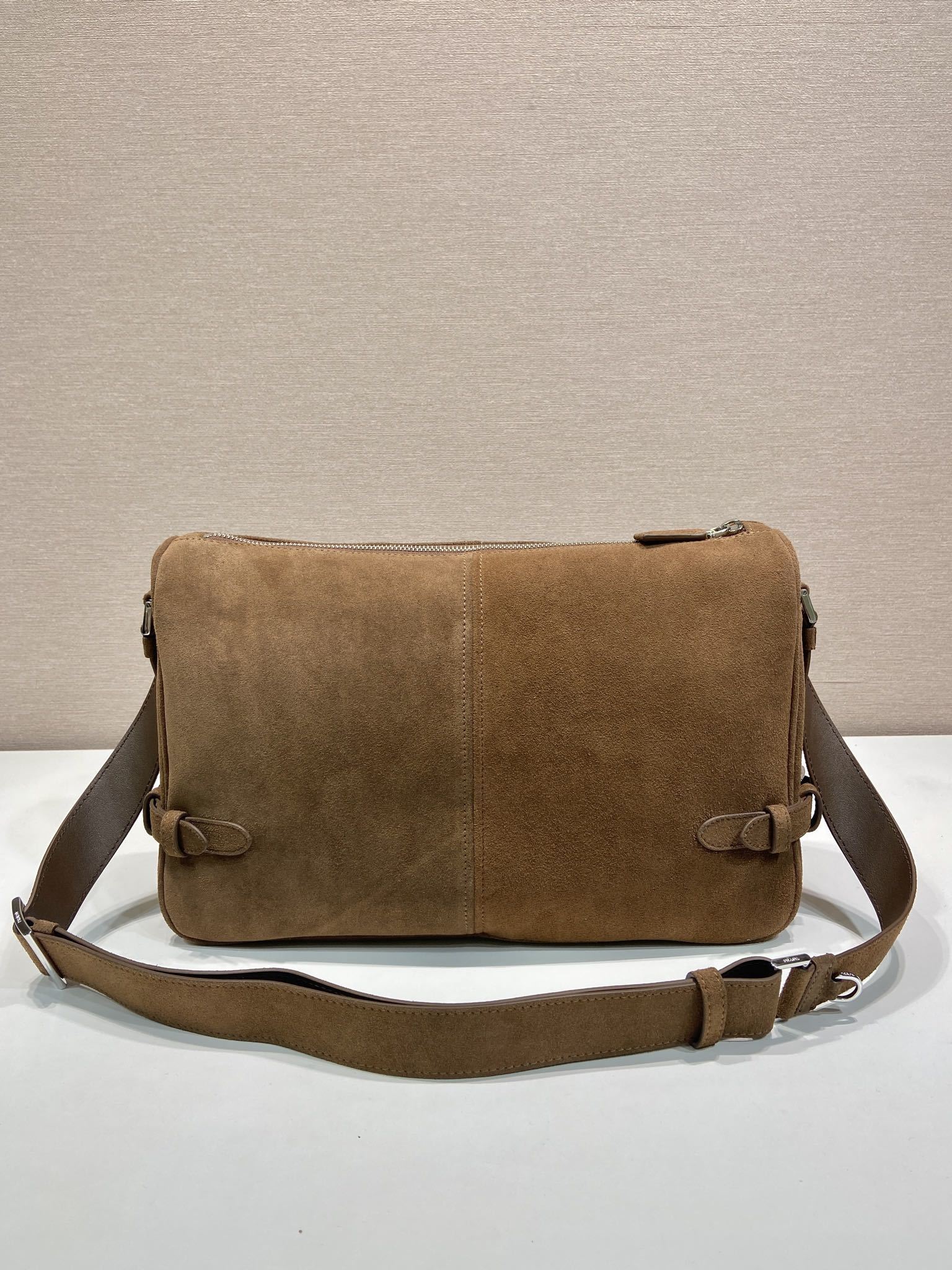 Prada suede shoulder bag