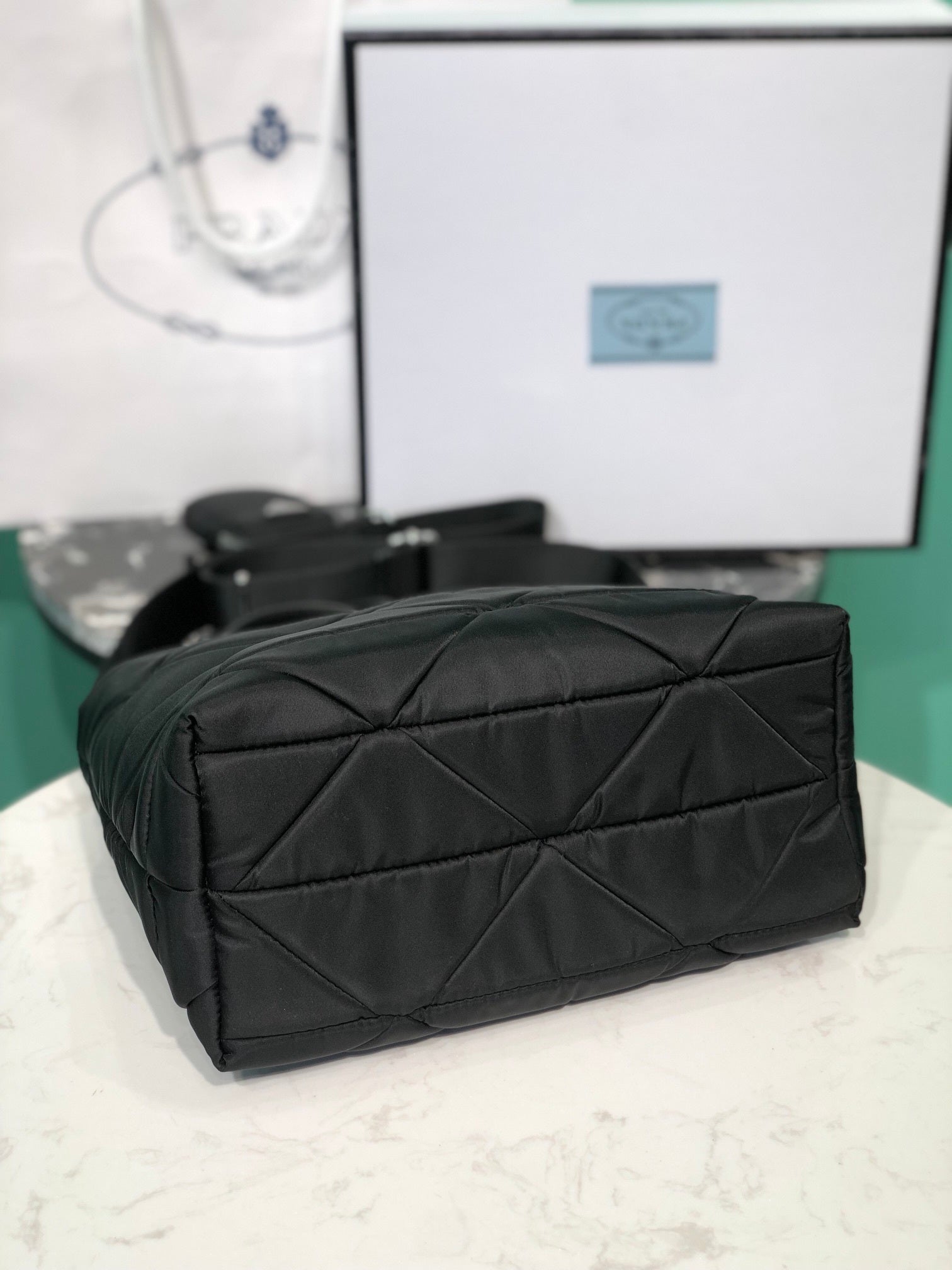 Prada small padded Re-Nylon tote
