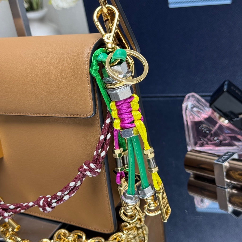 Prada Soft Sound small leather shoulder bag with charms