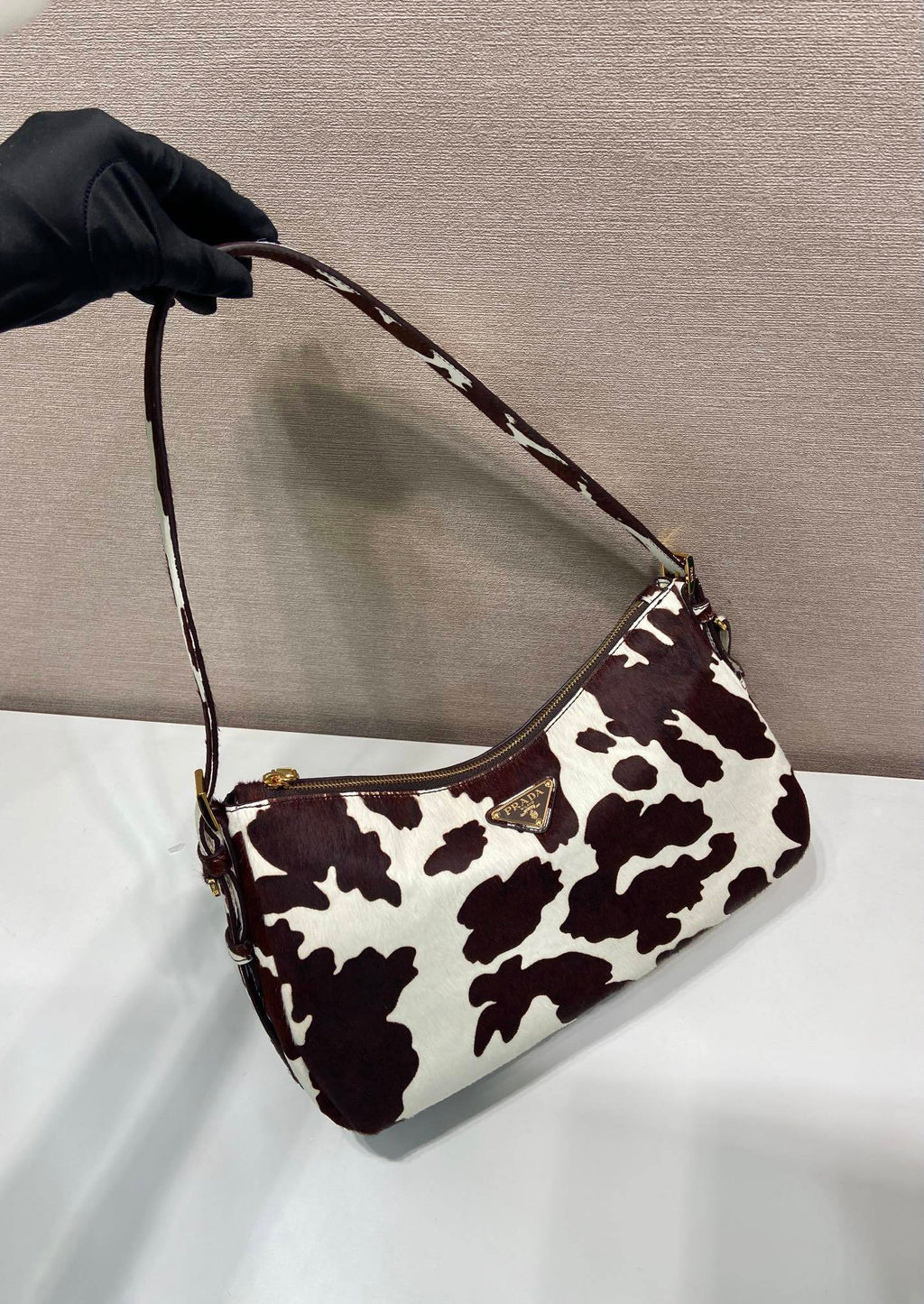 Prada Aimèe medium printed leather shoulder bag