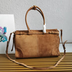 Prada Bonnie large suede handbag