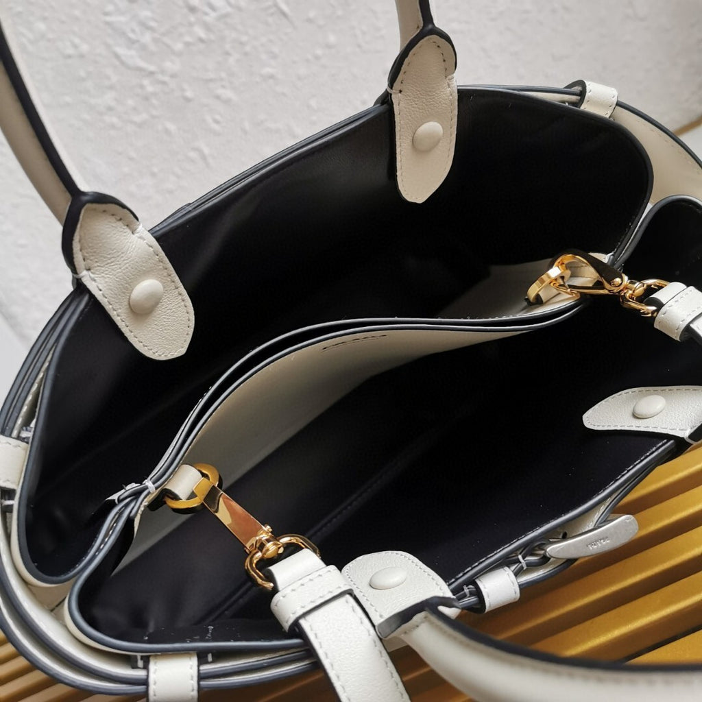 Prada Buckle small leather handbag with belt