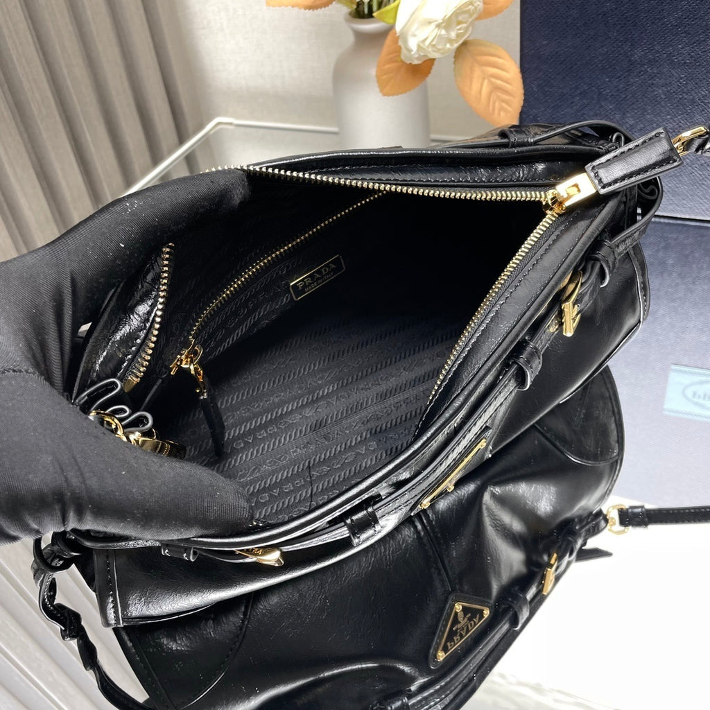 Prada Bonnie small leather shoulder bag