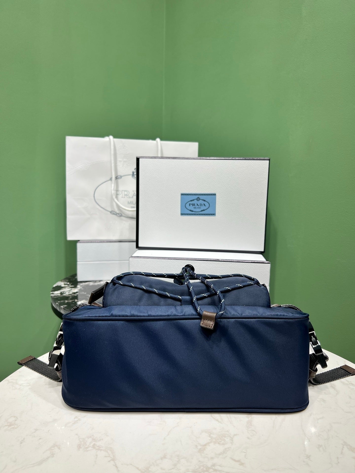 Prada Speedrock Re-Nylon and leather shoulder bag