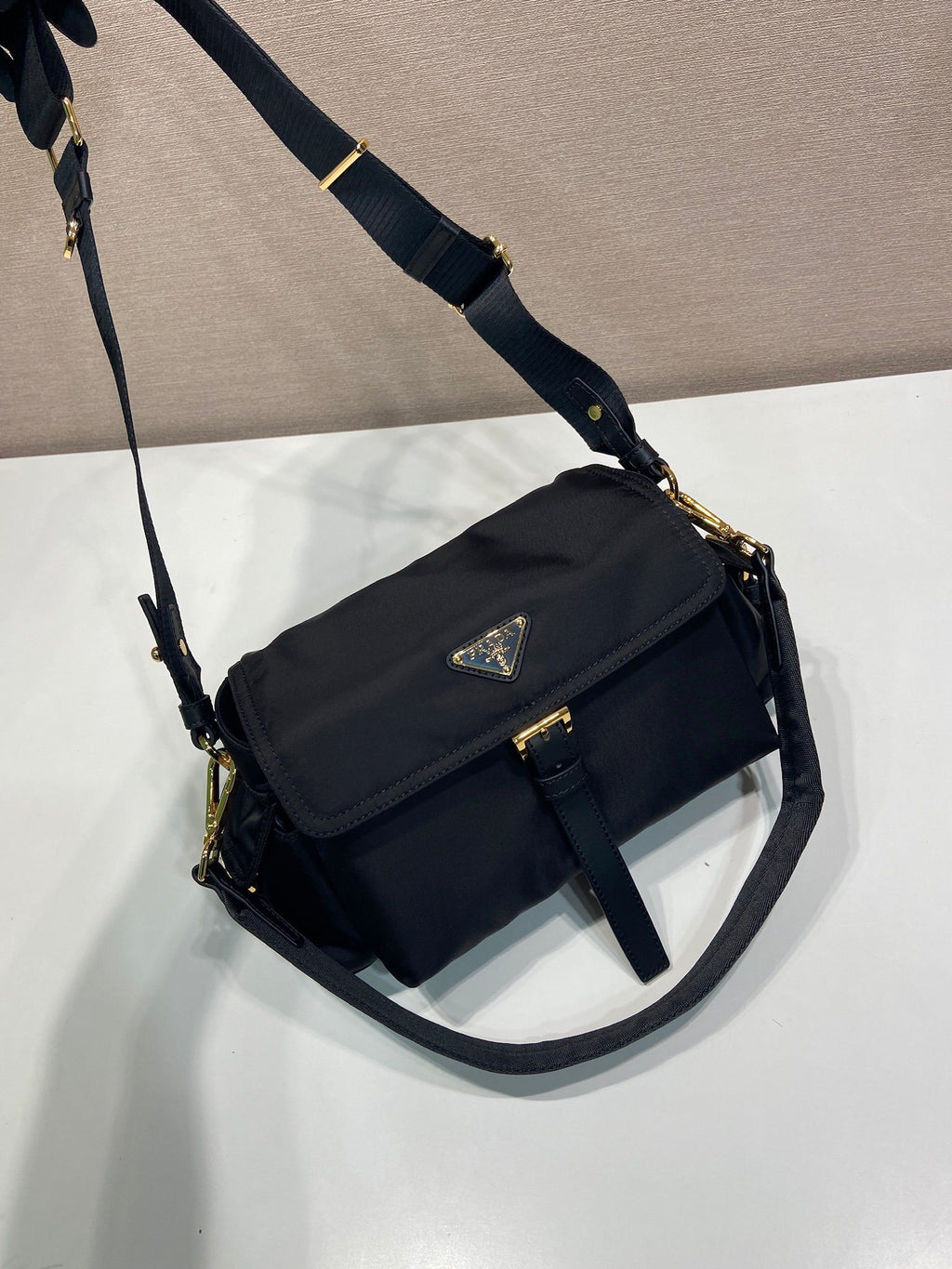 Prada Explore medium Re-Nylon shoulder bag with flap