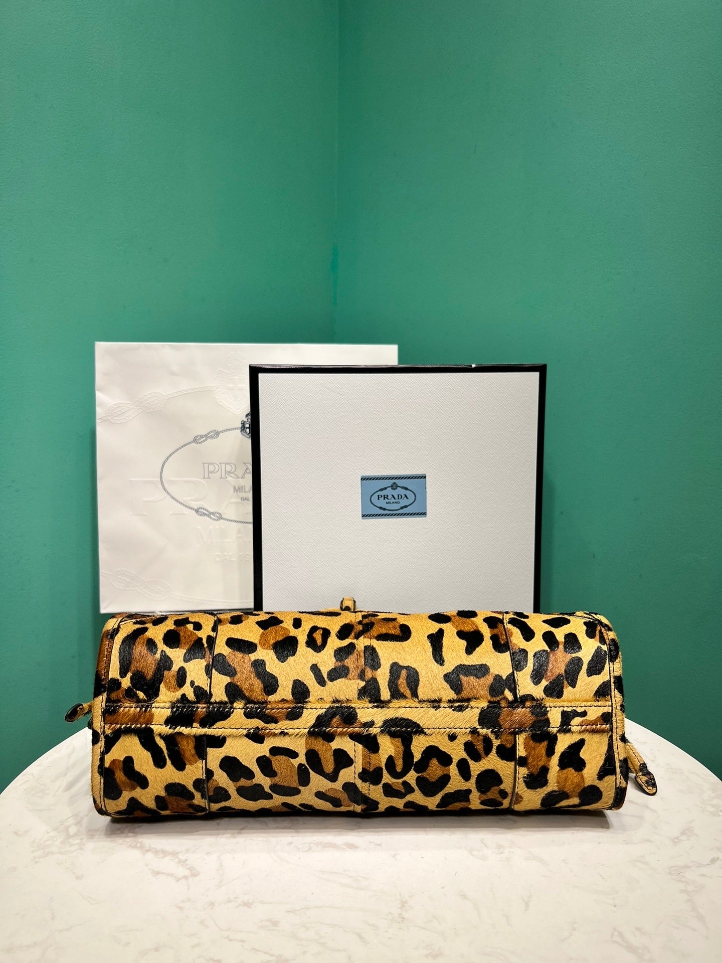 Prada Bonnie medium printed leather handbag