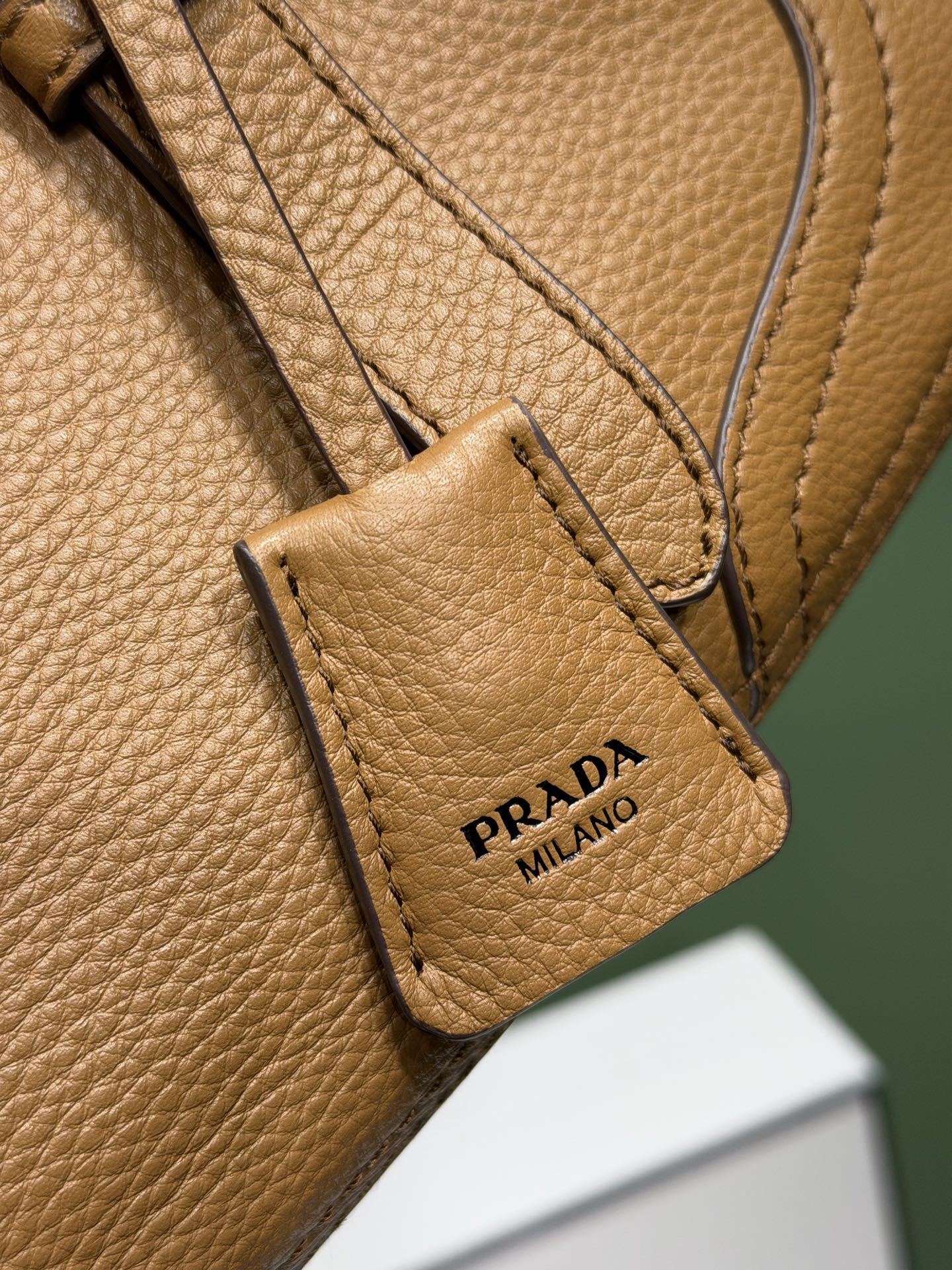 Prada large leather tote bag