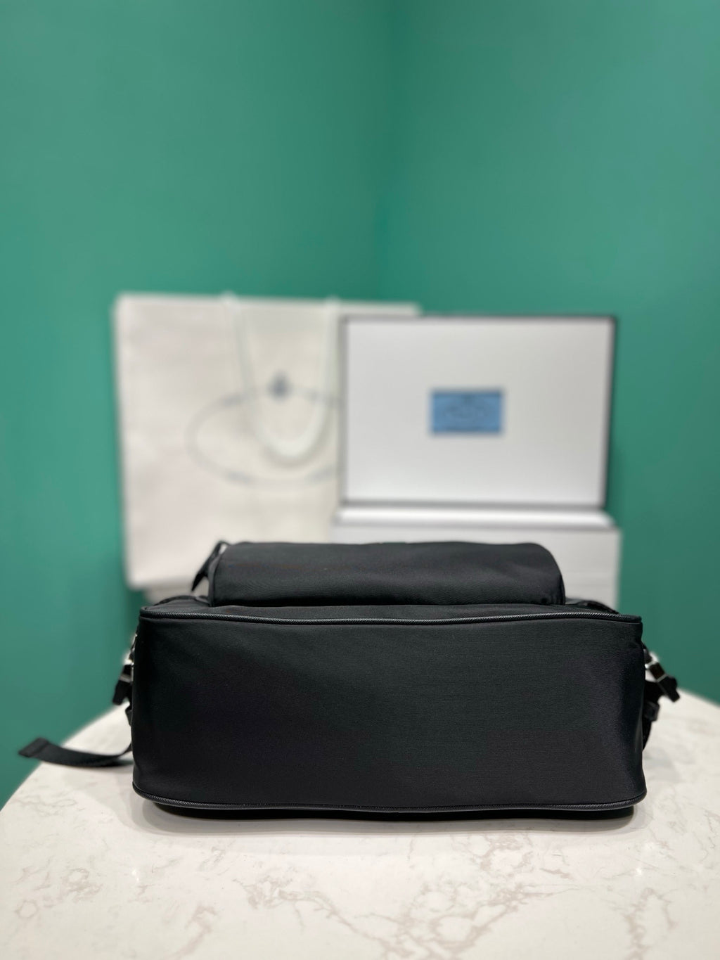 Prada medium Re-Nylon and Saffiano leather shoulder bag