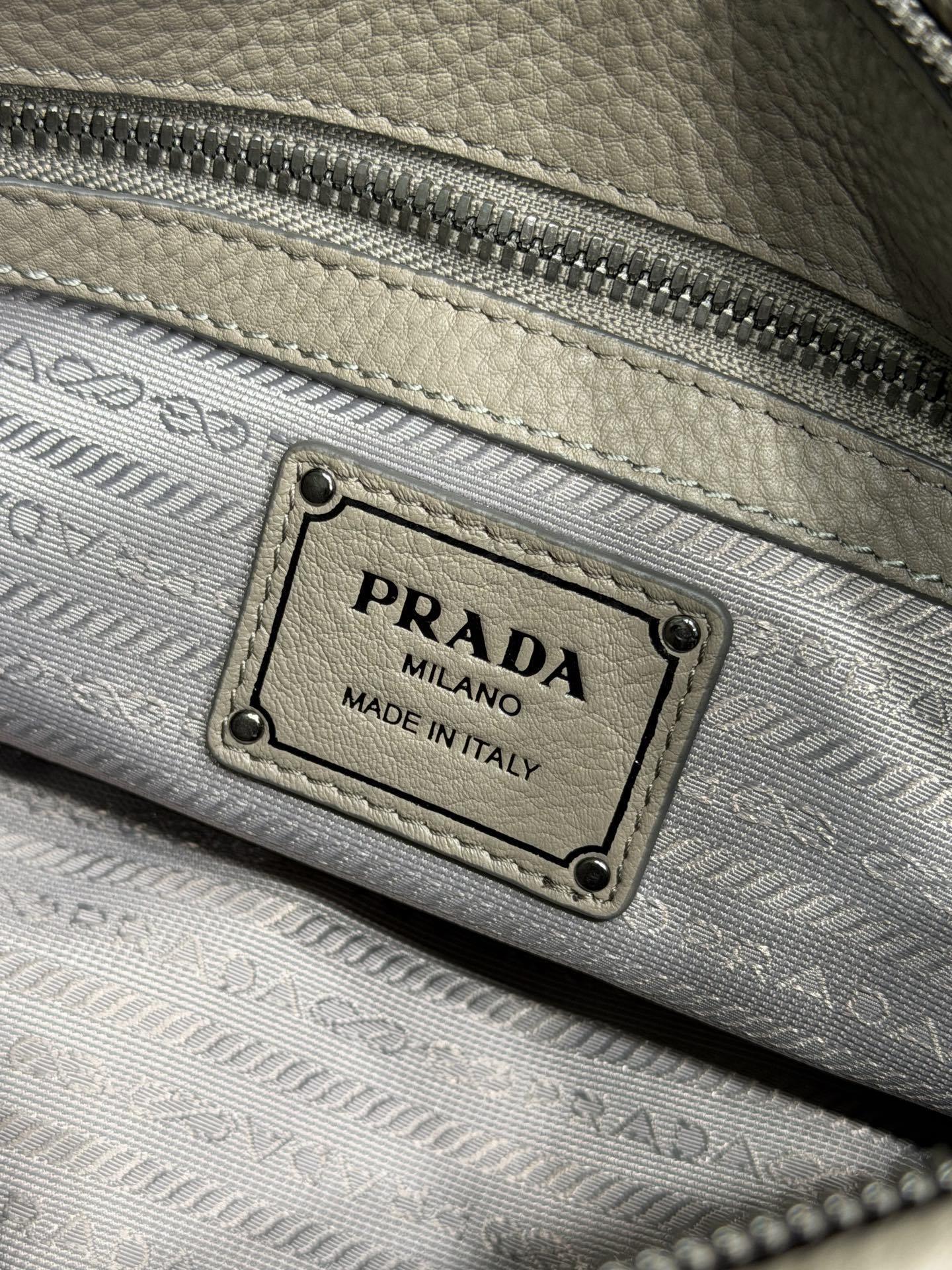 Prada large leather tote bag