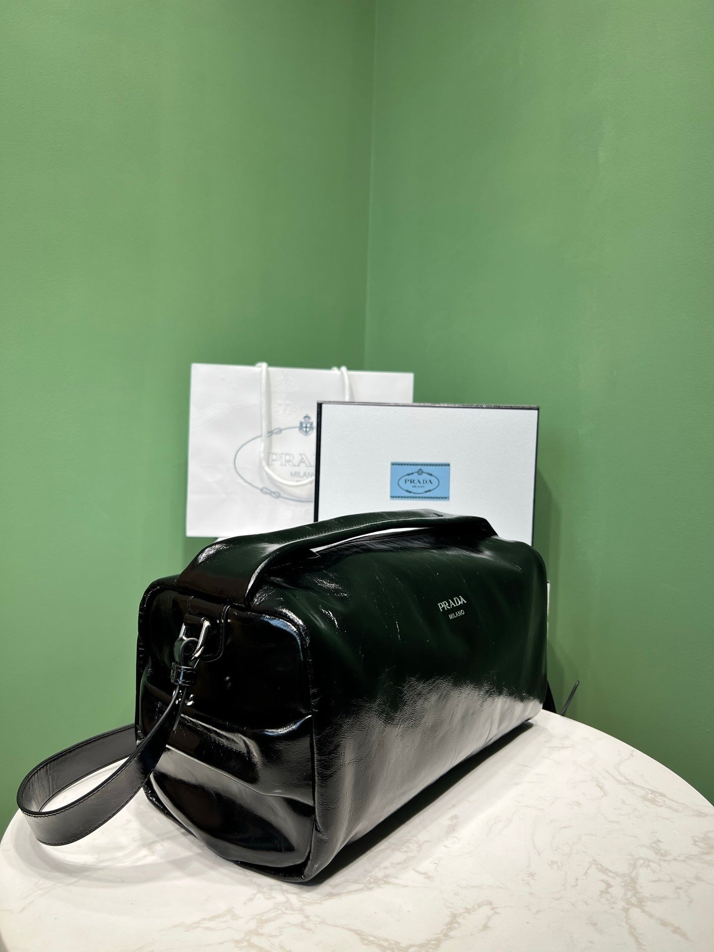 Prada leather shoulder bag