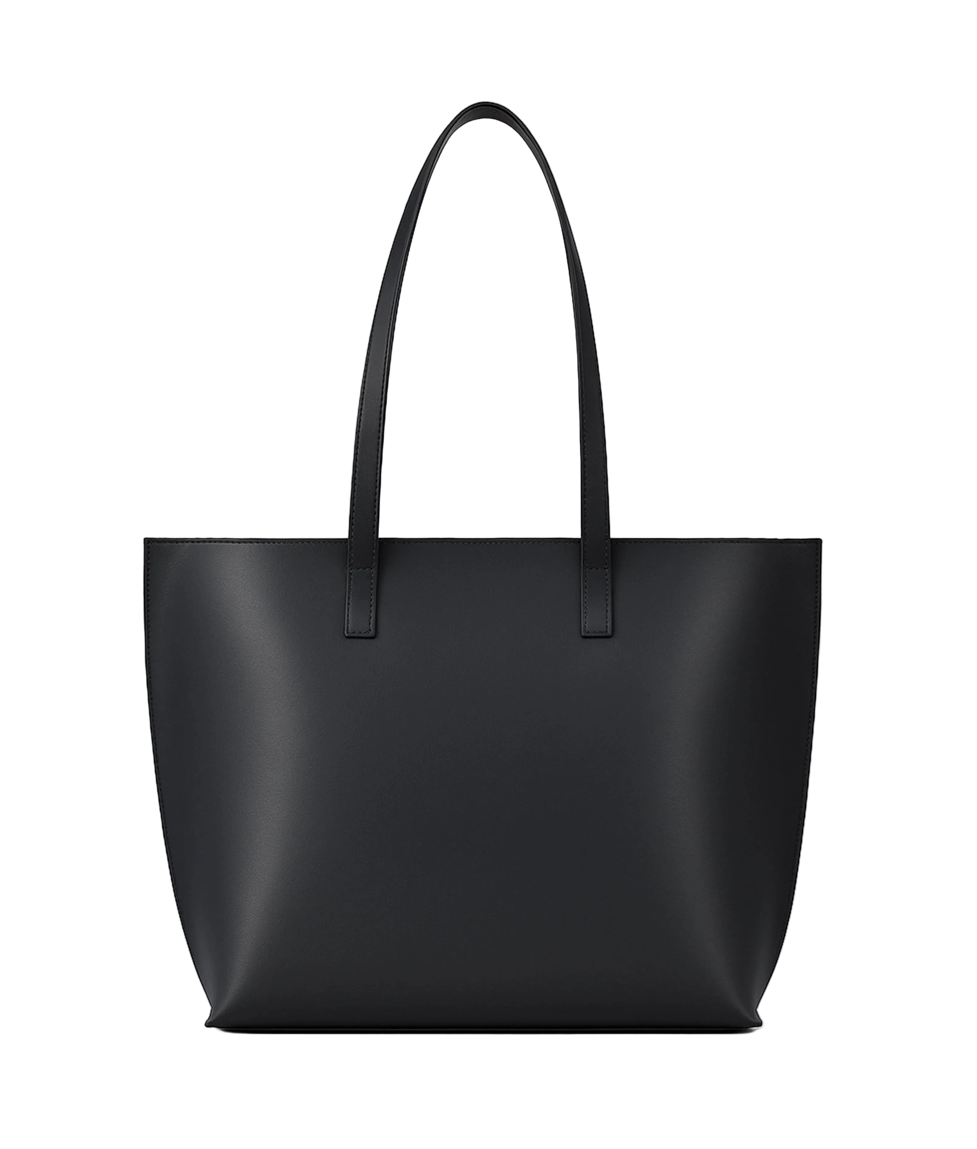 Black long handle tote bag