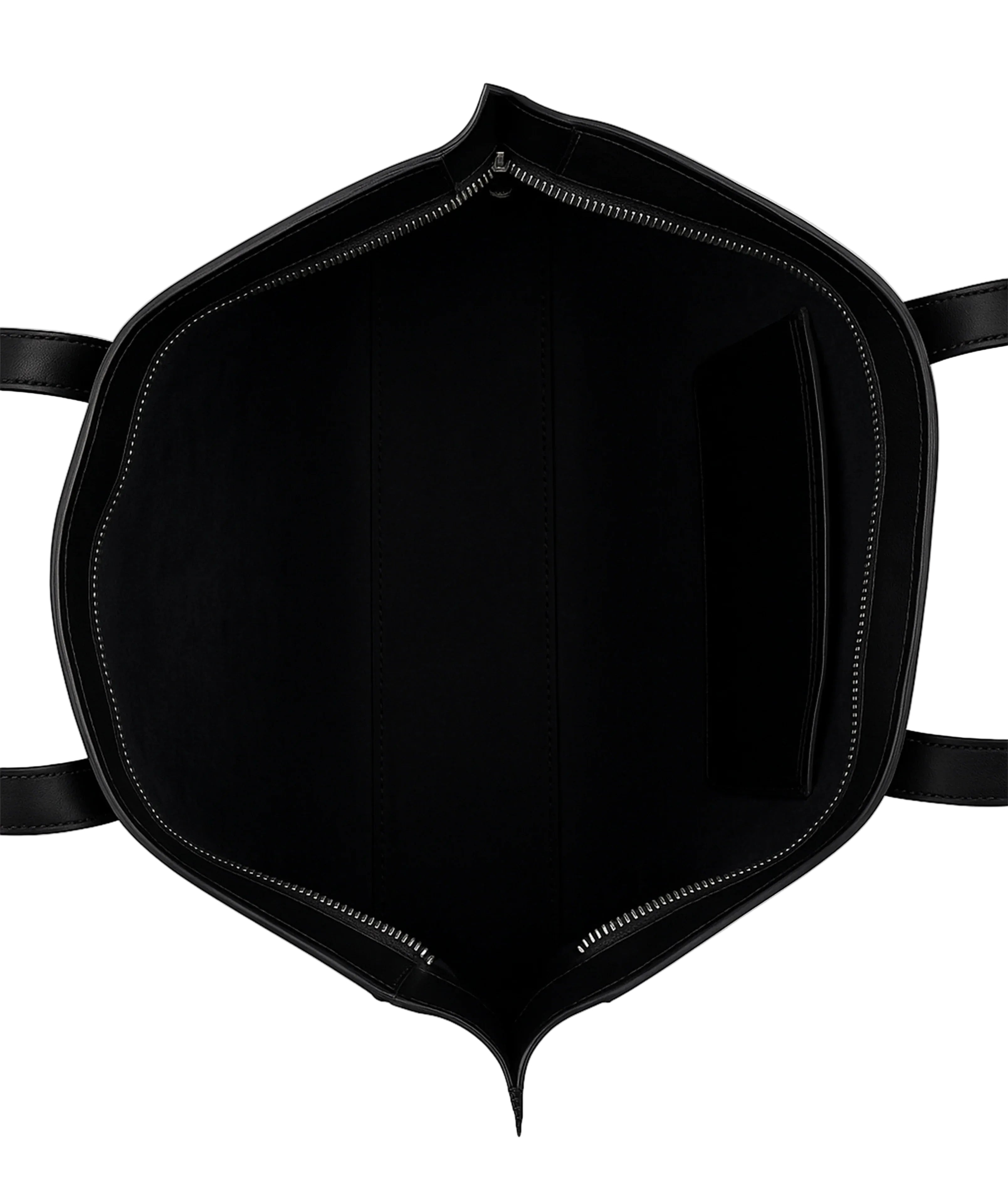 Black long handle tote bag