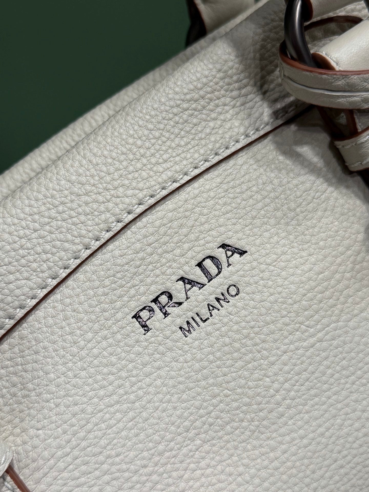 Prada large leather tote bag