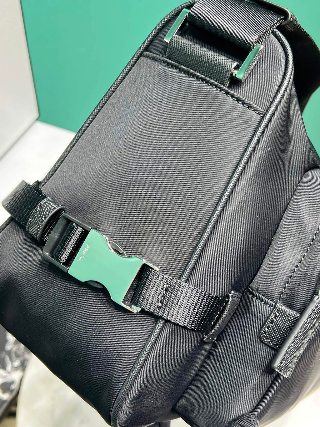 Prada large Re-Nylon and Saffiano leather shoulder bag