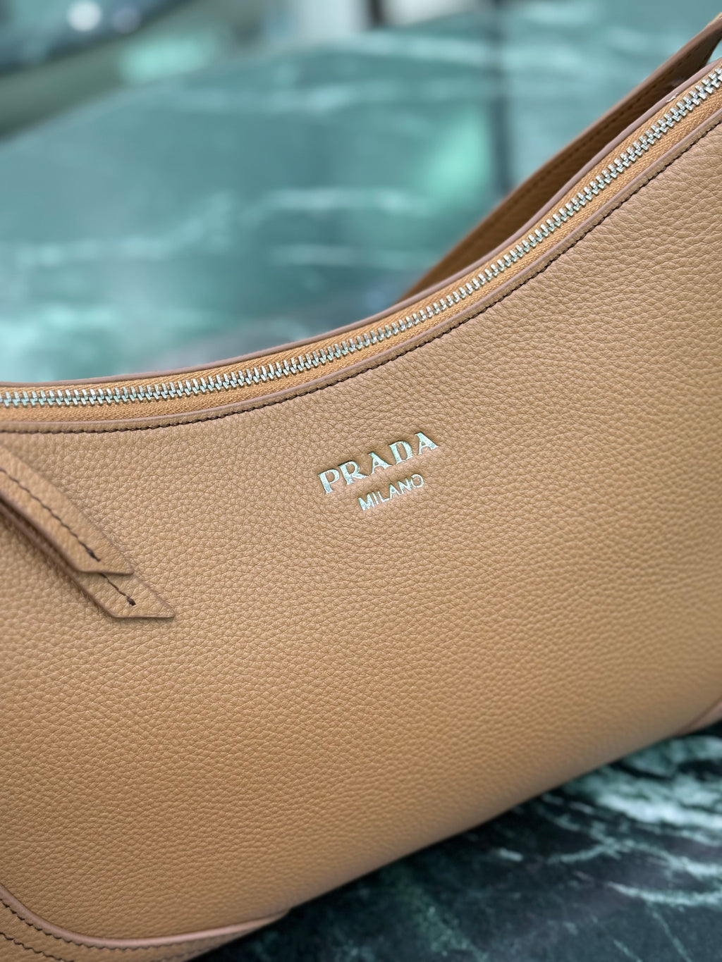 Prada Aimee large leather shoulder bag
