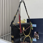 Prada Soft Sound large leather shoulder bag with charms