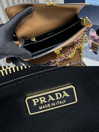 Prada Soft Sound small leather shoulder bag with charms