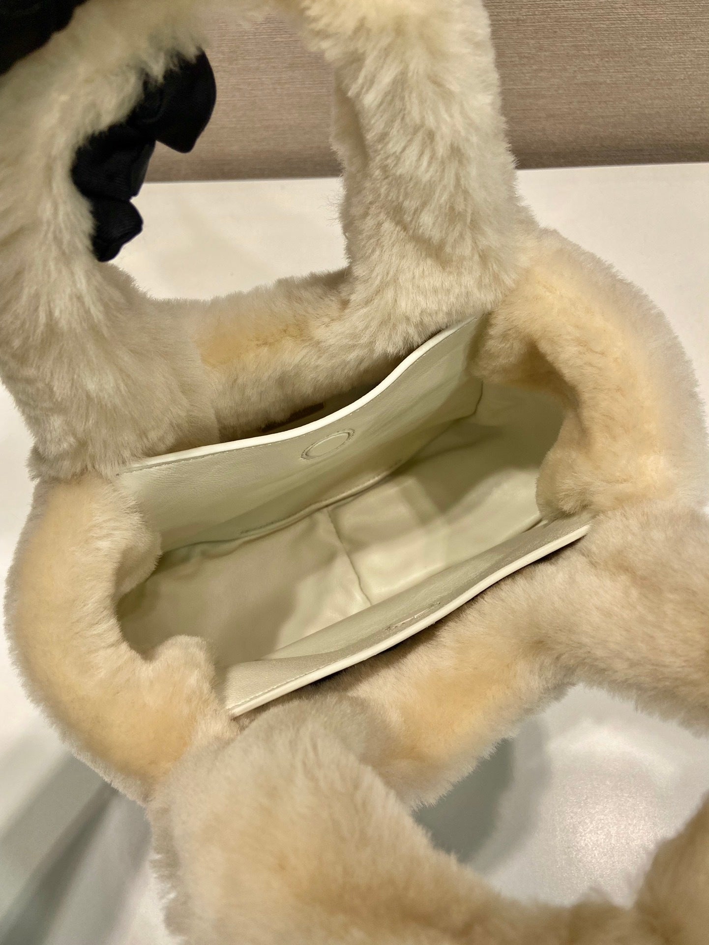 Prada shearling mini handbag