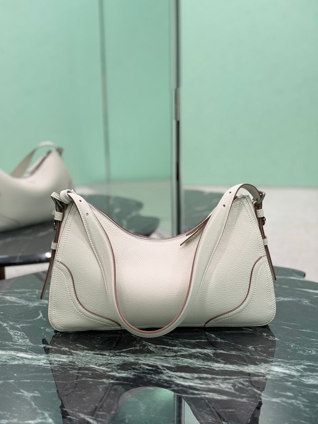 Prada Aimee large leather shoulder bag